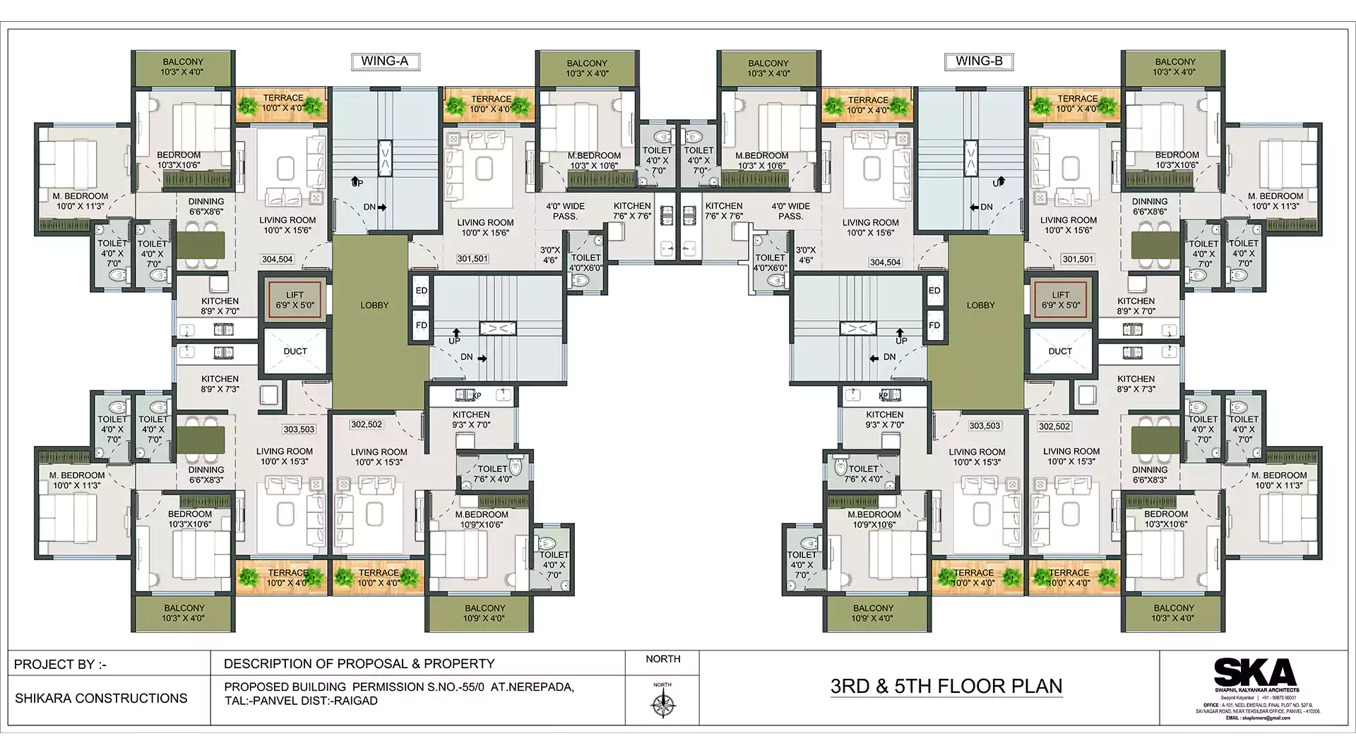 3rd & 5th Floor Plan